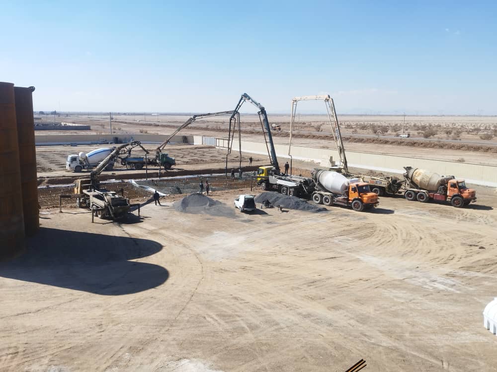 Concrete Pouring for the Sadr Aftab Site Tanks on November 30, 2024